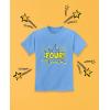imageFour 4th Birthday Shirt 4 Years Old Gifts Superhero Party Kids TShirtCalifornia Blue