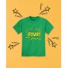 imageFour 4th Birthday Shirt 4 Years Old Gifts Superhero Party Kids TShirtGreen