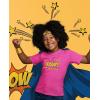 imageFour 4th Birthday Shirt 4 Years Old Gifts Superhero Party Kids TShirtPink