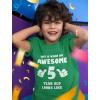imageTstars Awesome 5 Year Old 5th Birthday Shirt Gifts for Girls Boys Toddler KidsGreen