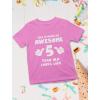 imageTstars Awesome 5 Year Old 5th Birthday Shirt Gifts for Girls Boys Toddler KidsPink
