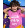 imageTstars Awesome 5 Year Old 5th Birthday Shirt Gifts for Girls Boys Toddler KidsPink