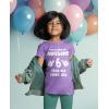 imageWhat an Awesome 6 Year Old Looks Like 6th Birthday Kids Girls Fitted TShirtLavender