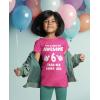 imageWhat an Awesome 6 Year Old Looks Like 6th Birthday Kids Girls Fitted TShirtWow Pink