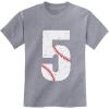 imageBaseball 5th Birthday Shirt Boy Girl Gifts 5 Year Old Toddler Kids TShirtGray