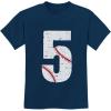 imageBaseball 5th Birthday Shirt Boy Girl Gifts 5 Year Old Toddler Kids TShirtNavy