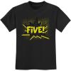 imageFive 5th Birthday Shirt 5 Years Old Gifts Superhero Party Kids TShirtBlack