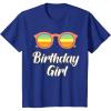 imageKids Birthday Girl 2nd 3rd 4th 5th 6th 7th 8th Summer Vibes TShirtRoyal Blue