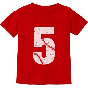 imageBaseball 5th Birthday Shirt Boy Girl Gifts 5 Year Old Toddler Kids TShirtRed