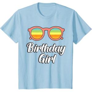 imageKids Birthday Girl 2nd 3rd 4th 5th 6th 7th 8th Summer Vibes TShirtBaby Blue