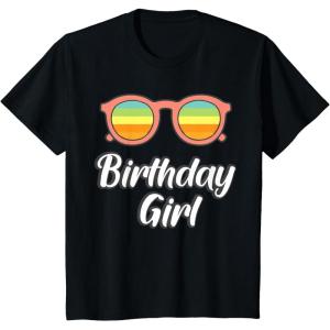 imageKids Birthday Girl 2nd 3rd 4th 5th 6th 7th 8th Summer Vibes TShirtBlack