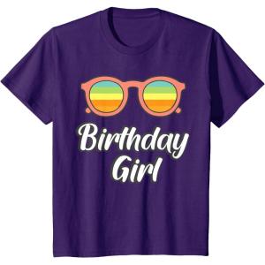 imageKids Birthday Girl 2nd 3rd 4th 5th 6th 7th 8th Summer Vibes TShirtPurple