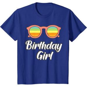 imageKids Birthday Girl 2nd 3rd 4th 5th 6th 7th 8th Summer Vibes TShirtRoyal Blue