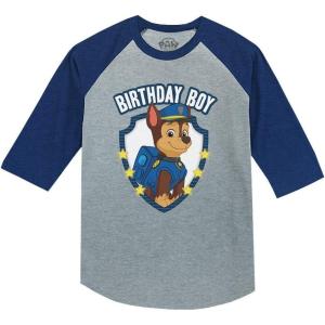 imageOfficial Paw Patrol Chase Boys Birthday 34 Sleeve Baseball Jersey Toddler ShirtBlue