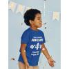 imageAwesome 4 Year Old 4th Birthday Shirt Gifts for Girls Boys Toddler Kids TShirtBlue