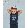 imageAwesome 4 Year Old 4th Birthday Shirt Gifts for Girls Boys Toddler Kids TShirtNavy