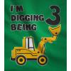 imageConstruction 3rd Birthday Shirt Boy Im Digging Being 3 Kids Jersey TShirtRed
