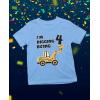 imageIm Digging Being 4 4th Birthday Shirt Boy Construction Toddler Kids TShirtCalifornia Blue A