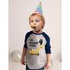 imageIm Digging Being 4 4th Birthday Shirt Boy Kids 34 Sleeve Baseball TShirtBlue