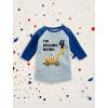 imageIm Digging Being 4 4th Birthday Shirt Boy Kids 34 Sleeve Baseball TShirtBlue