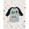 imageIm Digging Being 4 4th Birthday Shirt Boy Kids 34 Sleeve Baseball TShirtDark Gray