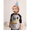 imageIm Digging Being 4 4th Birthday Shirt Boy Kids 34 Sleeve Baseball TShirtDark Gray