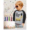 imageIm Digging Being 4 4th Birthday Shirt Boy Kids 34 Sleeve Baseball TShirtDark Gray