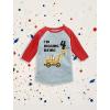 imageIm Digging Being 4 4th Birthday Shirt Boy Kids 34 Sleeve Baseball TShirtRed