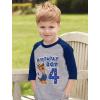 imageMarshall 4th Birthday Boy Shirt 4 Year Old Paw Patrol 34 Sleeve Baseball Jersey Toddler TShirtChase R 4th  Blue