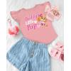 imageMighty Pup Skye 3rd 4th Birthday Girl Shirt Paw Patrol 3 4 Year Old Toddler Kids Girls Third Fourth Ruffle Sleeve TShirtDaddy Ruffle  Mauvelous
