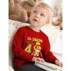 imageRubble Bulldozer Digging Being 4 Construction Paw Patrol 4th Birthday Toddler Kids Long Sleeve TShirtRed
