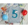 imageShark 5th Birthday Shirt Boy Girl Gift for 5 Year Old Fifth Toddler Kids TShirtGray