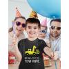 imageTstars  5th Birthday Tractor Construction Party Toddler Kids TShirtBlue
