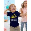 imageTstars  5th Birthday Tractor Construction Party Toddler Kids TShirtGray