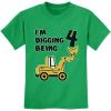 image4th Birthday Shirt Bulldozer Tractor Construction Party Toddler Kids TShirt XSmall Green