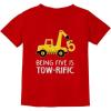 imageTstars  5th Birthday Tractor Construction Party Toddler Kids TShirtRed