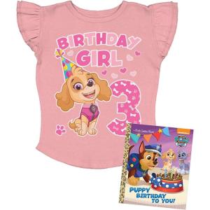 imageMighty Pup Skye 3rd 4th Birthday Girl Shirt Paw Patrol 3 4 Year Old Toddler Kids Girls Third Fourth Ruffle Sleeve TShirt3rd Birthdaybookstickers  Mauvelous