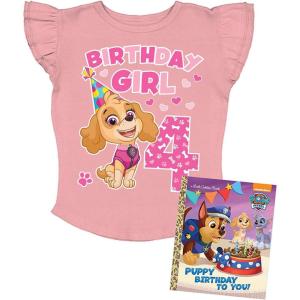 imageMighty Pup Skye 3rd 4th Birthday Girl Shirt Paw Patrol 3 4 Year Old Toddler Kids Girls Third Fourth Ruffle Sleeve TShirt4th Birthdaybookstickers  Mauvelous