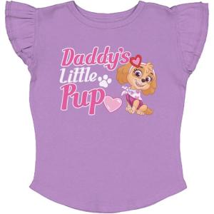 imageMighty Pup Skye 3rd 4th Birthday Girl Shirt Paw Patrol 3 4 Year Old Toddler Kids Girls Third Fourth Ruffle Sleeve TShirtDaddy Ruffle  Lavender