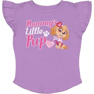 imageMighty Pup Skye 3rd 4th Birthday Girl Shirt Paw Patrol 3 4 Year Old Toddler Kids Girls Third Fourth Ruffle Sleeve TShirtMommy Ruffle  Lavender