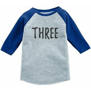 imageTstars 3rd Birthday Gift for 3 Year Old Child 34 Sleeve Baseball Jersey Toddler ShirtBlue