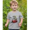 image2nd Birthday Shirt Boy Gifts for 2 Year Old Boys Number Two Toddler Kids TShirtGray