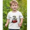 image2nd Birthday Shirt Boy Gifts for 2 Year Old Boys Number Two Toddler Kids TShirtWhite