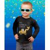 imageBulldozer 3rd Birthday Shirt Boy Im Digging Being 3 Long Sleeve Kids TShirtBlack