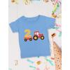 imageFarm Tractor 2nd Birthday Shirt Gifts for 2 Years OId Boys Girls Bday Party Toddler Kids TShirtCalifornia Blue
