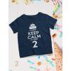 imageI Cant Keep Calm Im Only 2 2nd Birthday Shirt Girl Boy Gifts Two Year Old Toddler Kids TShirtNavy