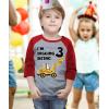 imageIm Digging Being 3 3rd Birthday Shirt Boy Construction Kids Raglan TShirtRed