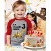 imageIm Digging Being 3 3rd Birthday Shirt Boy Construction Kids Raglan TShirtRed