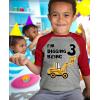 imageIm Digging Being 3 3rd Birthday Shirt Boy Construction Kids Raglan TShirtRed