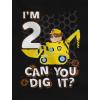 imagePaw Patrol Rubble 2nd Birthday Tractor Toddler Kids Long Sleeve TShirtBlack